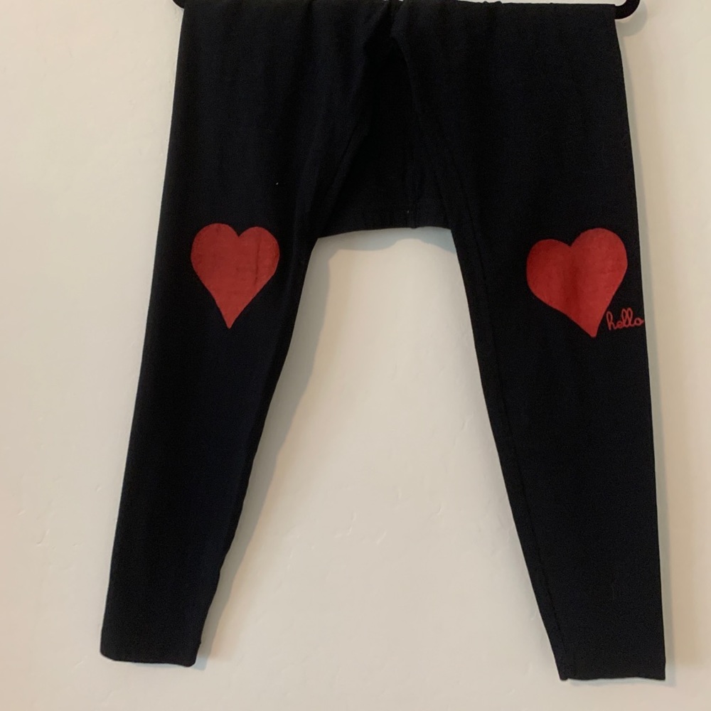 Hello Apparel Black Heart Leggings